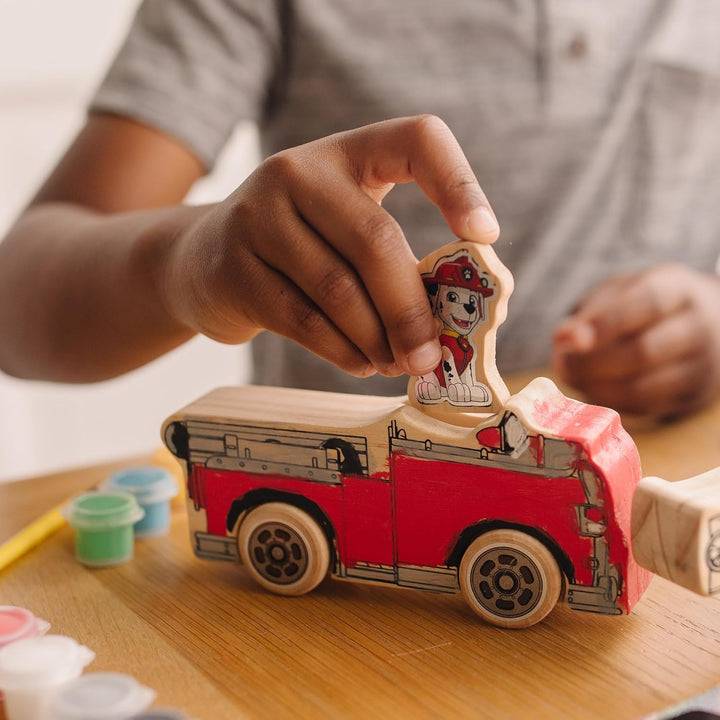 Melissa &amp; Doug Paw Patrol hölzernes Mal- und Bastelset | 3+| Fahrzeuge und Kinderspielzeug | Geschen