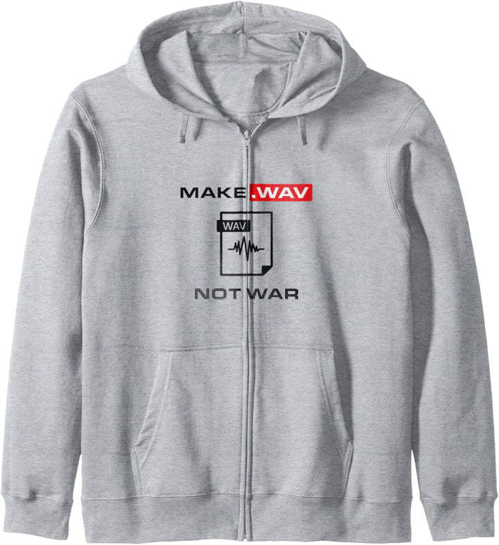 Make Wav Not War Synthesizer Nerd DJ Analog DAW Kapuzenjacke