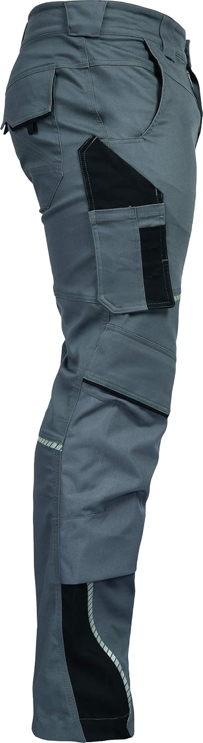 LEIB WÄCHTER Flex-Line Arbeitshose Bundhose Premium grün-schwarz mit Spandex … 24 Grau/Schwarz, 24 G