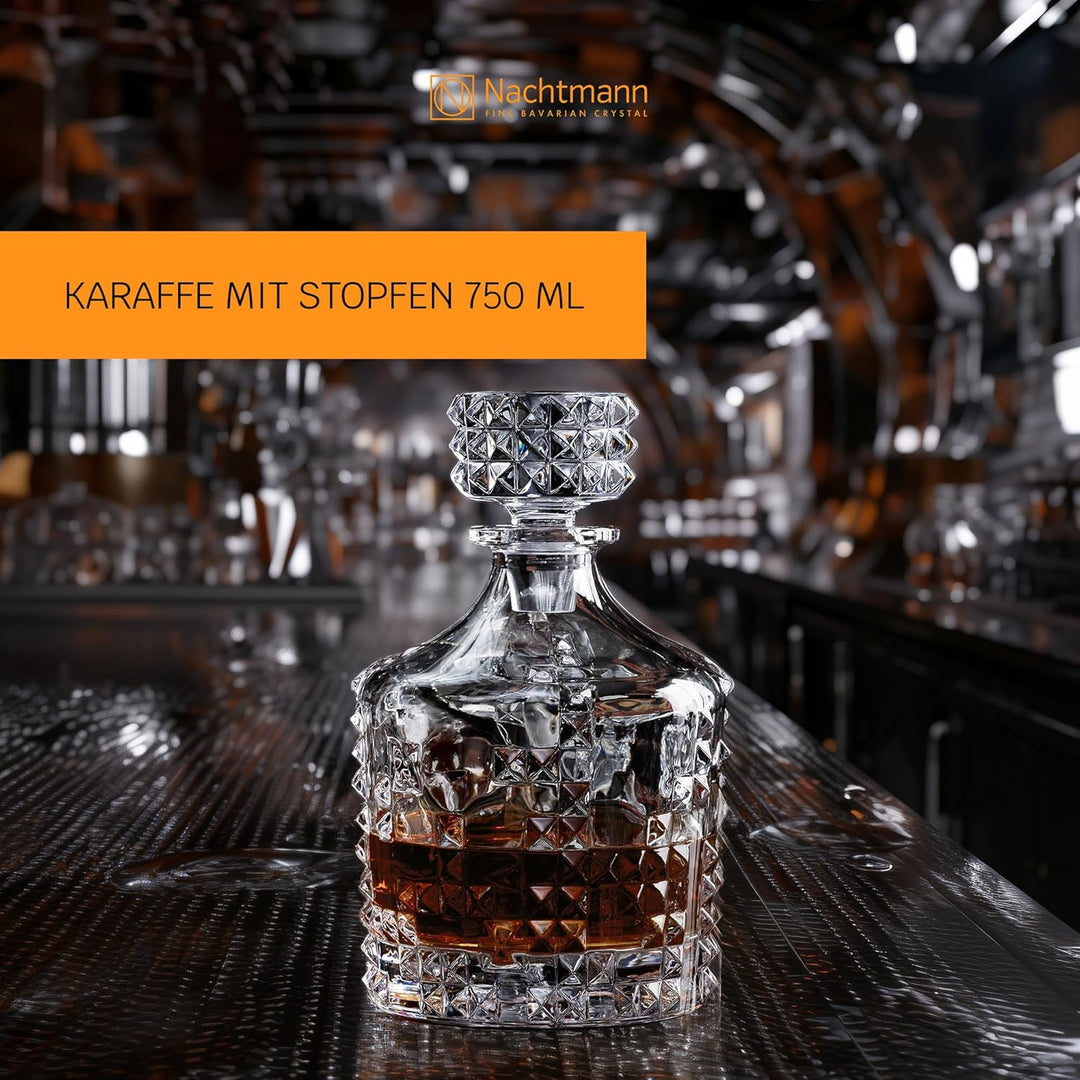 Spiegelau & Nachtmann Karaffe m. Stopfen STK/1 284/70/0,75 l Punk UK/4 K, Glas, klar, 21.7 x 13.3 x