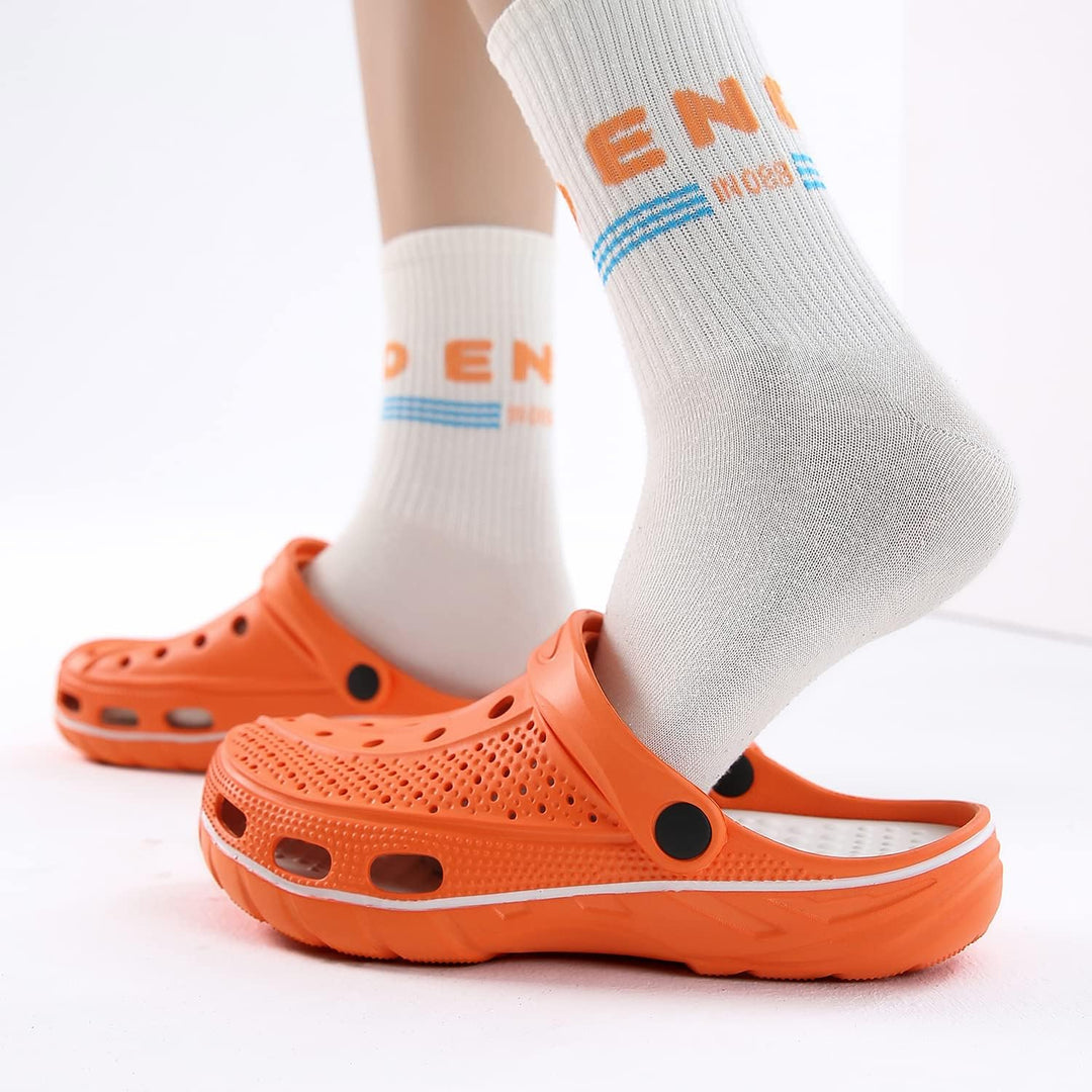 Unisex Clogs Pantoletten Sommer Hausschuhe Strand Sandalen Gartenschuhe mit Fussbett aus Weichem 36/