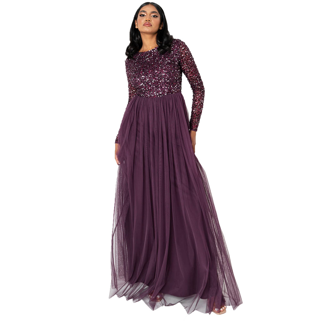 Maya Deluxe Damen Bridesmaid Dress Beere 34, Beere 34