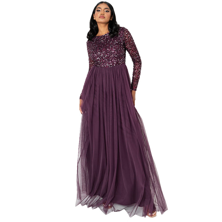 Maya Deluxe Damen Bridesmaid Dress Beere 34, Beere 34