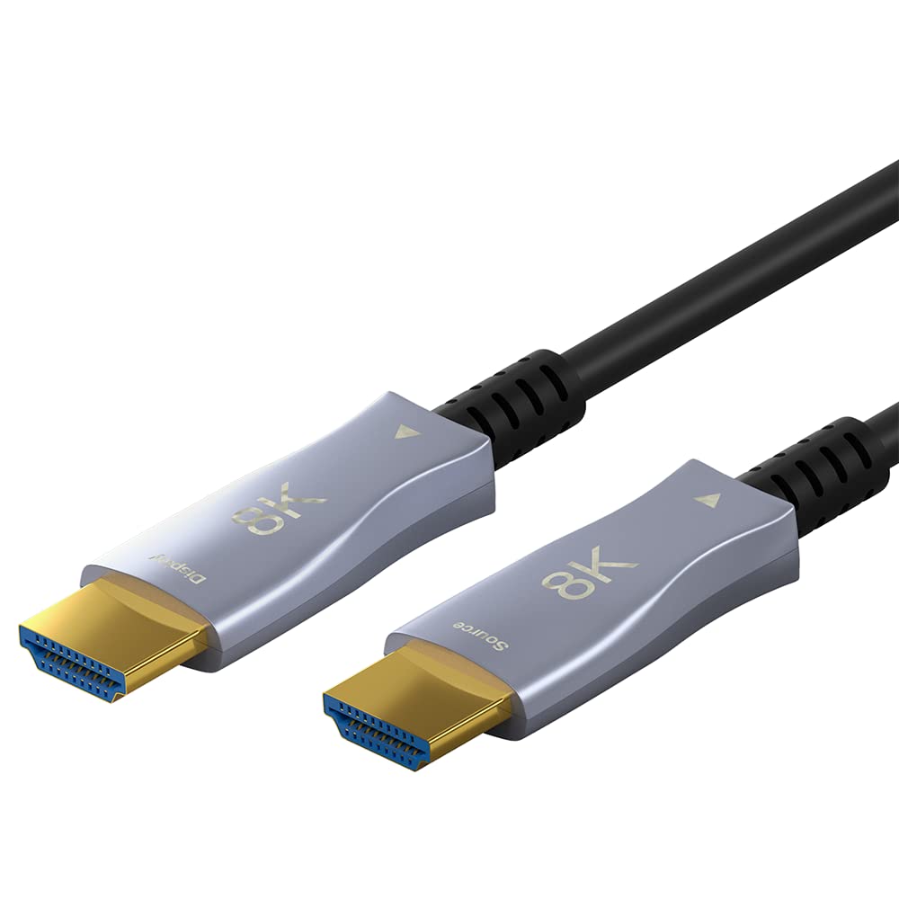 goobay 65559 HDMI Kabel 2.1 (AOC) 20 m / 8 K 60 Hz und 4 K 120 Hz Glasfaserkabel/Optisches HDMI Kabe