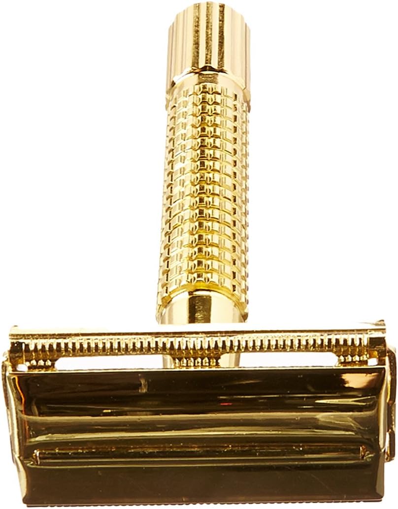 Golddachs Doppelklingen-Rasierer, gold