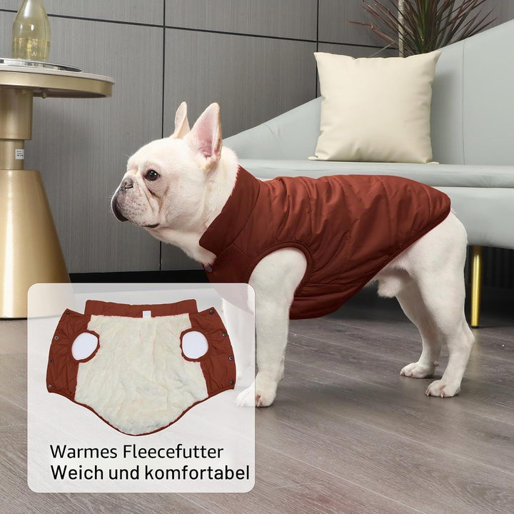 JoyDaog 2-lagige mit Fleece gefütterte Hundejacke, sehr warm für Winter und kaltes Wetter, extraweic