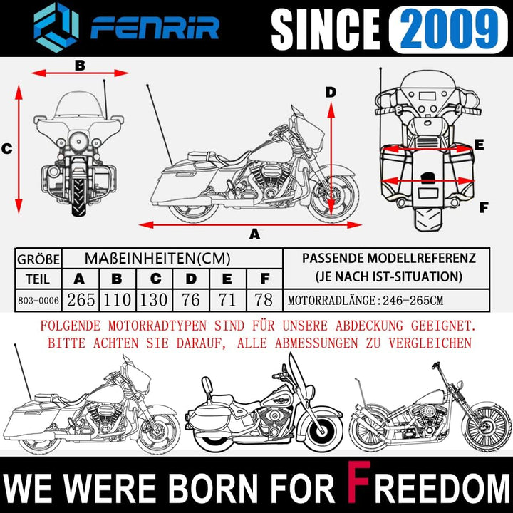 FENRIR 420DOxford-Stoff Motorrad abdeckplane motorradabdeckungen Outdoor wasserdicht motorradgarage