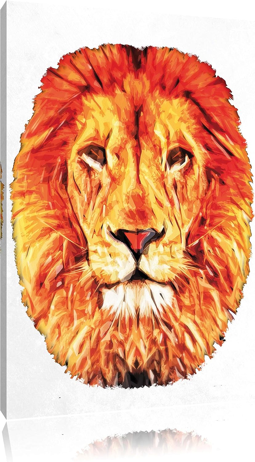 Leo white Leinwandbild Bild auf Leinwand, XXL riesige Bilder fertig gerahmt mit Keilrahmen, Kunstdru