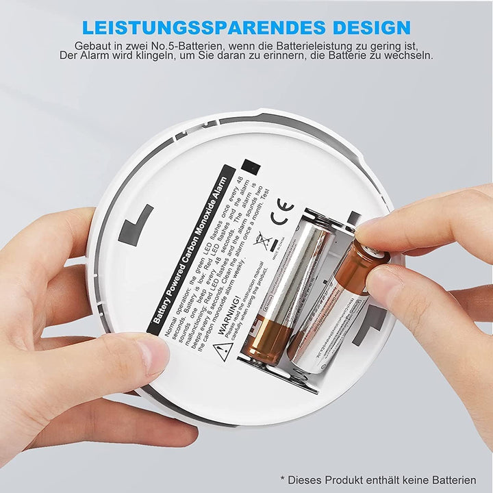 Kohlenmonoxid-Detektor, CO-Detektor mit digitaler LCD-Anzeige und akustischen Alarmen Carbon Monoxid