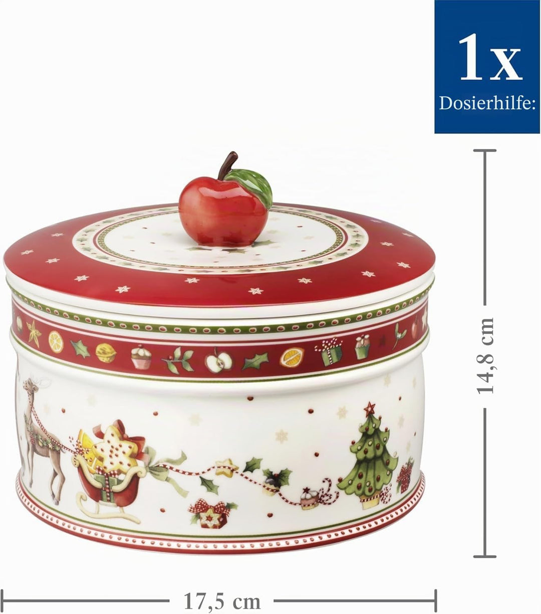 Villeroy & Boch - Winter Bakery Delight Plätzchendose bunt, Gebäckdose Weihnachtlich gross, Keksdose