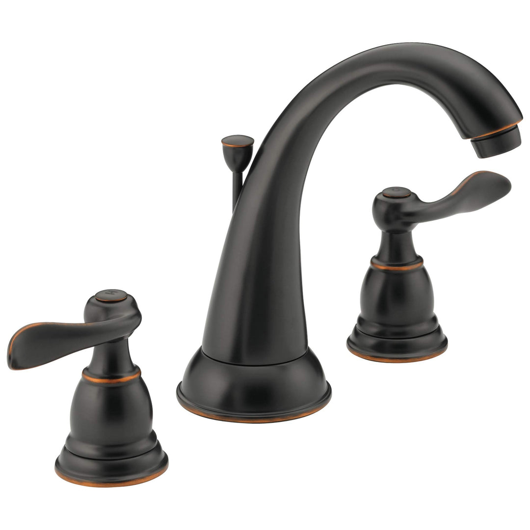 Delta FAUCET Windemere Badezimmerarmatur mit 2 Griffen, mit Metallablauf NULL Oil-Rubbed Bronze, Oil