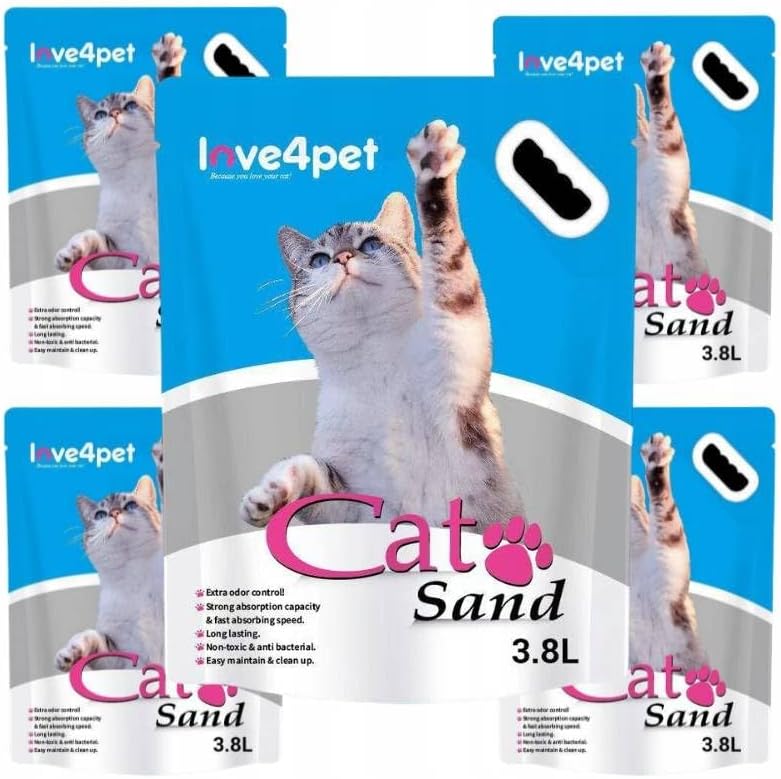Cat Sand Katzenstreu aus Silikon 3,8L (8x3,8L (11,6 kg)) 8x3,8L ( 11,6 kg ), 8x3,8L ( 11,6 kg )