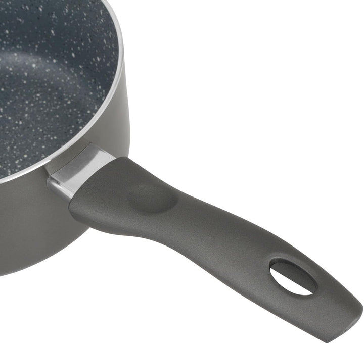 Crealys 539348 Aluminium-Kasserolle Autan Ø 18 cm, Höhe 8,5 cm – gesunde Antihaftbeschichtung aus Ke