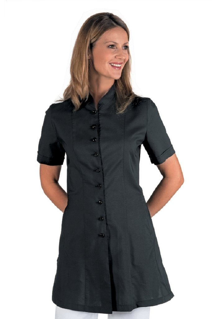 Robinson Damen Kasack LUNA kurzarm schwarz Grösse XL