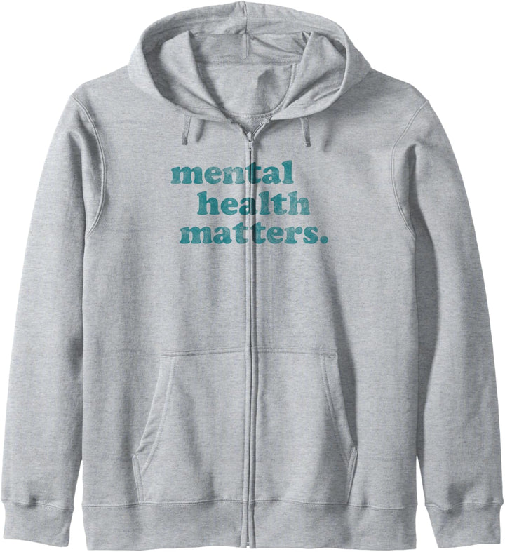 Trendy Mental Health Matters Simple Green Text Kapuzenjacke