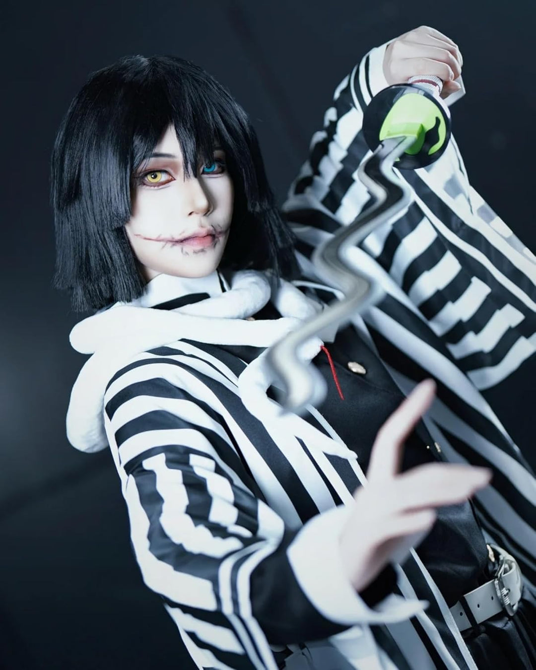 FCCAM Agatsuma Zenitsu Cosplay Kimono Vollständiger Satz Anime Zenitsu Cosplay Kostüm Erwachsene Sch
