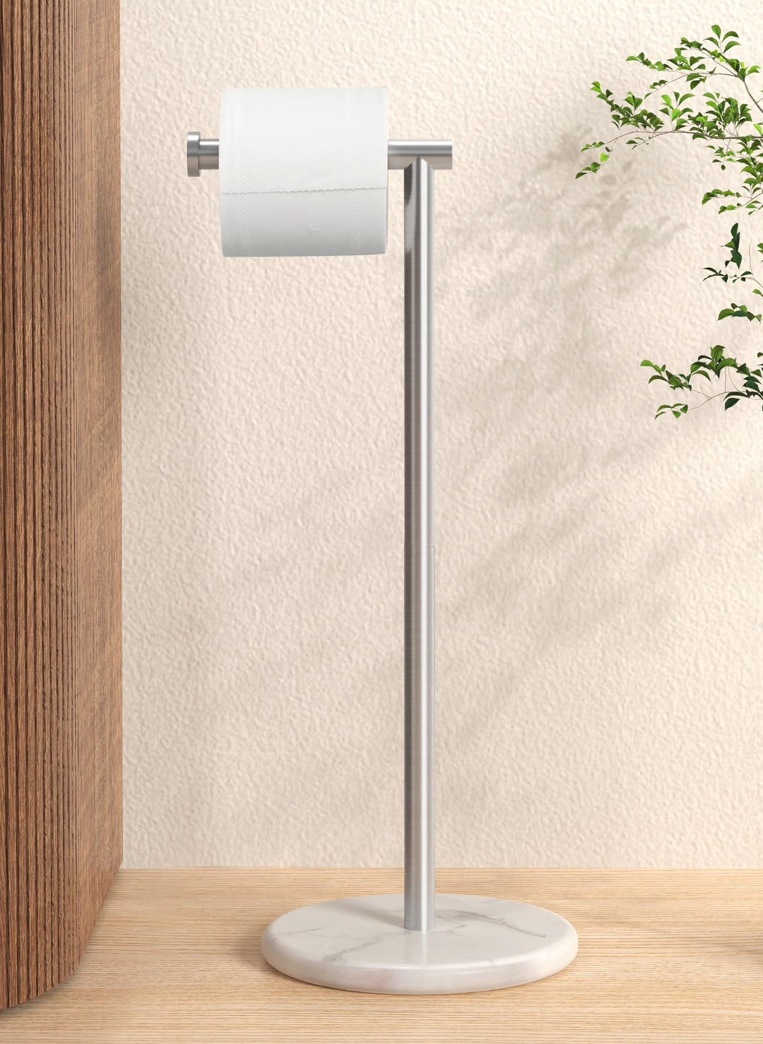 KES Toilettenpapierhalter Stehend Klopapierhalter Edelstahl SUS304 WC Rollenhalter Klorollenhalter T