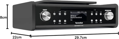 TechniSat DIGITRADIO 20 CD – Modernes & kompaktes DAB+ Küchen- & Badezimmerradio (Empfangsstarkes UK