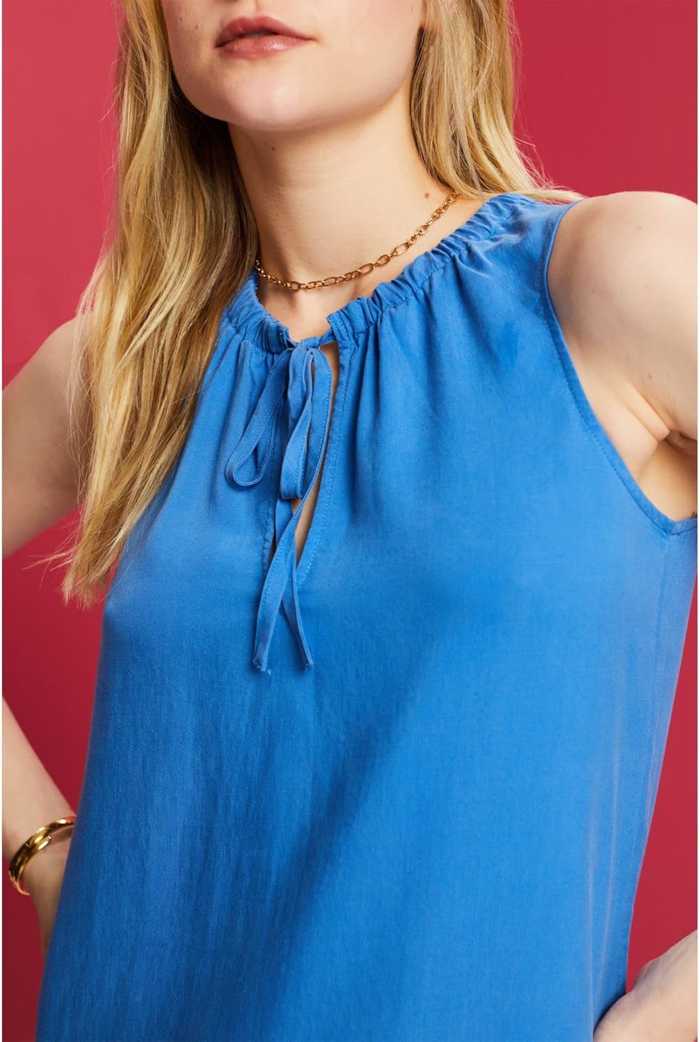 ESPRIT Damen Kleid XS 410/Bright Blue, XS 410/Bright Blue