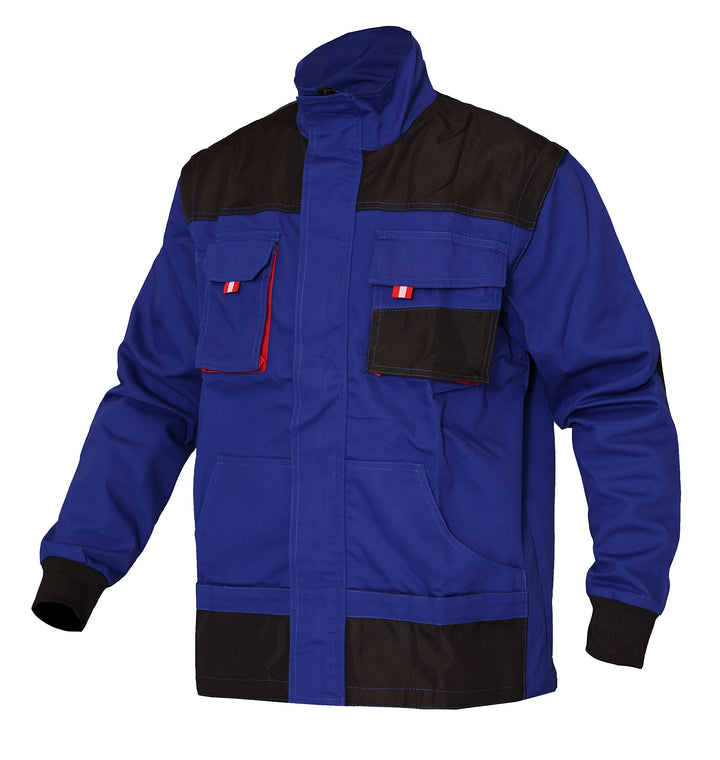 WORK IDEA Herren-Arbeitsjacke mit mehreren Taschen, strapazierfähigem Canvas XL Blau, XL Blau