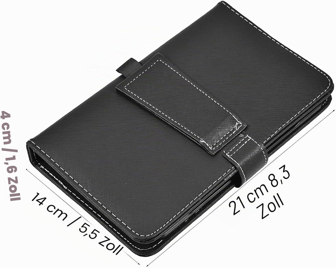 Topiky Telefon Universal Wireless Bluetooth Tastatur, Flip Magnetic Leather Travel Tragetasche mit S