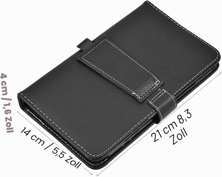Topiky Telefon Universal Wireless Bluetooth Tastatur, Flip Magnetic Leather Travel Tragetasche mit S