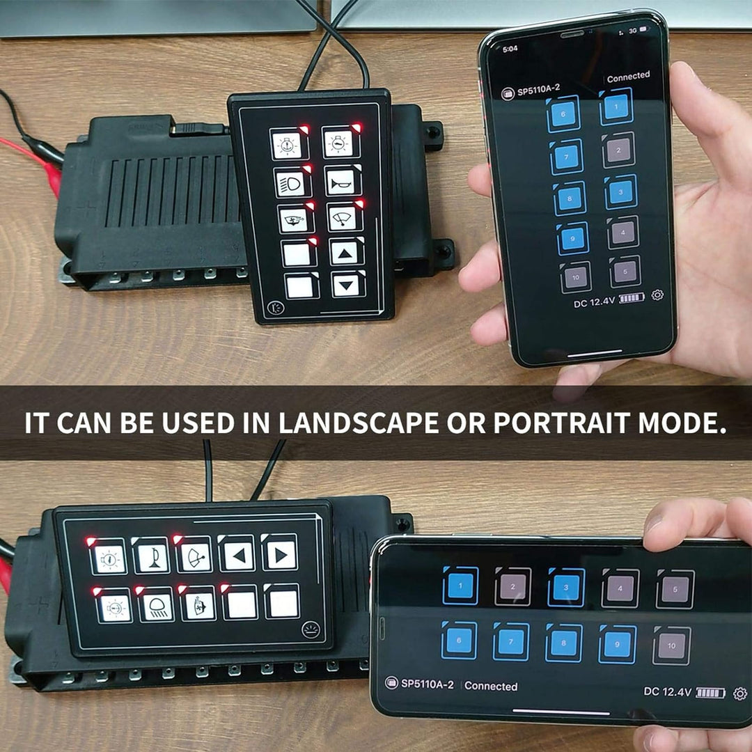 KIMISS Toutch-Schalttafel, 10P-Membransteuerungsschalttafel Bluetooth-APP-Steuerung mit LED-Hintergr