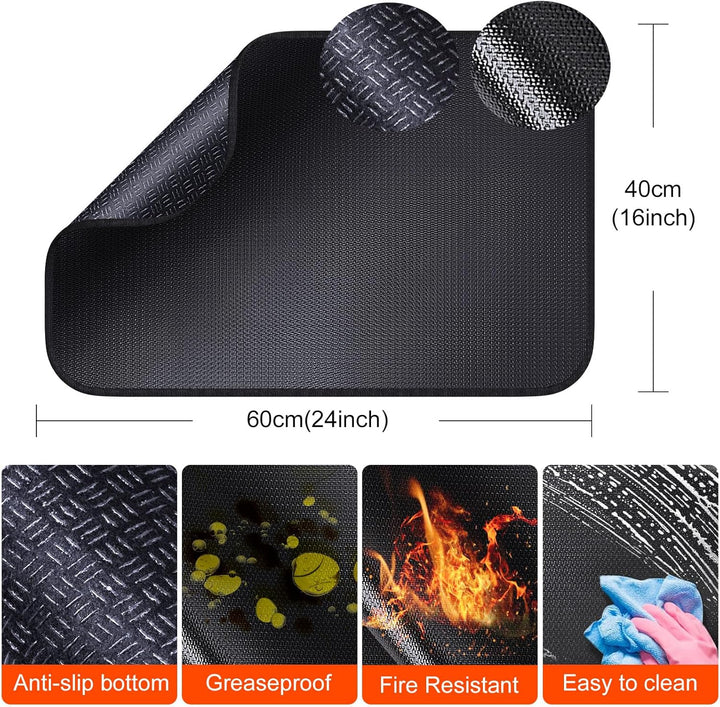 Feuerfeste Unterlage - 40 x 60cm Hitzebeständige Matte für Luftfritteuse, Hitzeschutzmatte, Brandsch