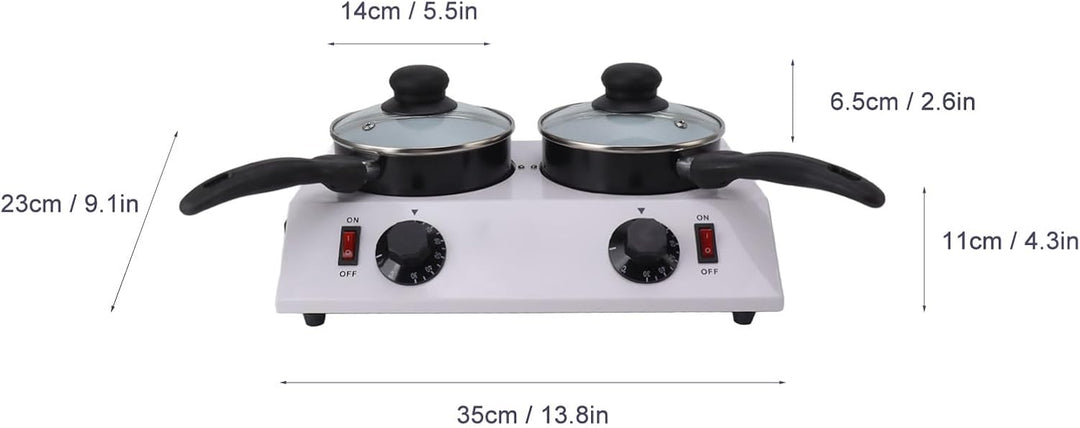 Ejoyous Schokolade Schmelzen Elektrisch, 2 Tanks Schokoladenschmelzer Aluminium Schokoladen Schmelzg