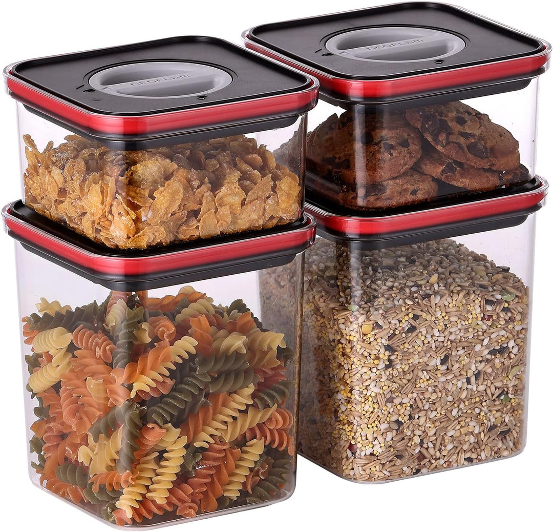Neoflam® Vorratsdosen mit Deckel Luftdicht, Vorratsorganizer 4er Set BPA-frei, Vorratsbehälter mit E