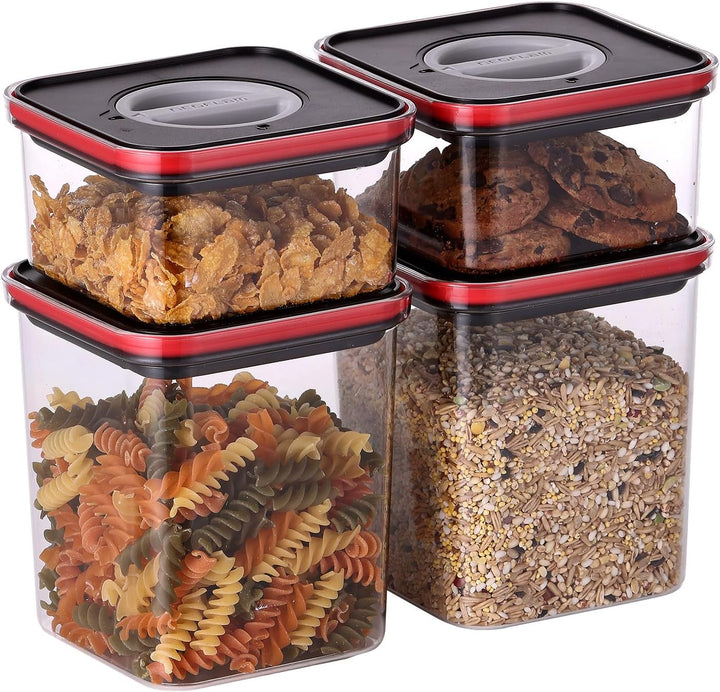 Neoflam® Vorratsdosen mit Deckel Luftdicht, Vorratsorganizer 4er Set BPA-frei, Vorratsbehälter mit E