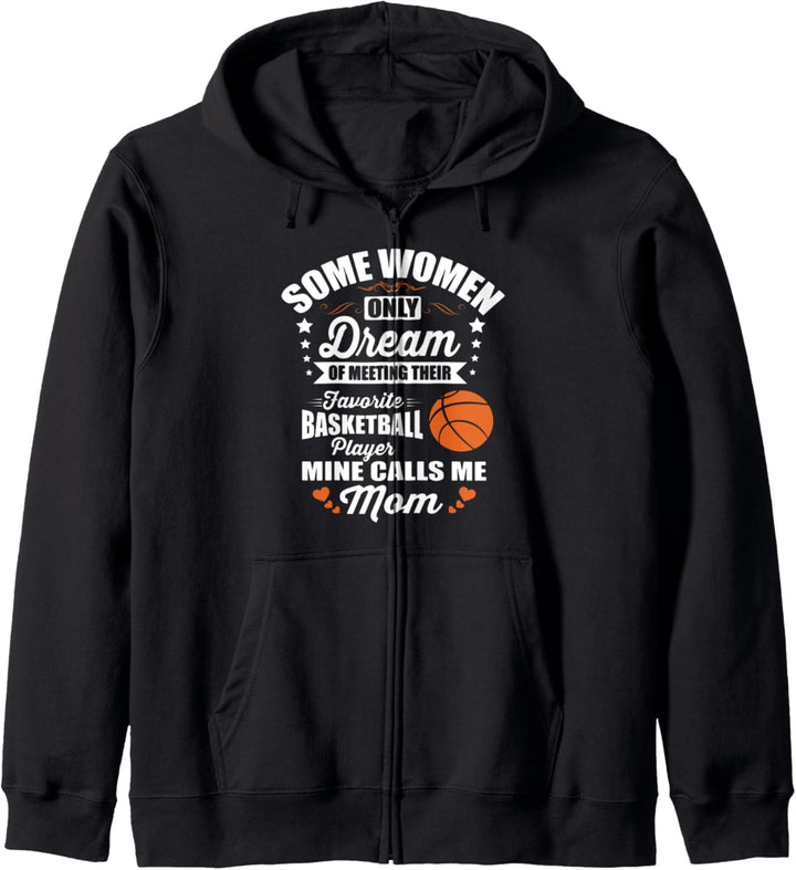 Mine Calls Me Mom Cute Favorite Basketball Player Sports Mom Kapuzenjacke