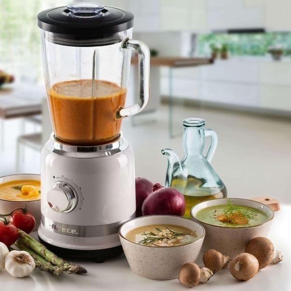 Ariete 585 Modern Standmixer, 1000 W, 1,5 L Fassungsvermögen, 4 Geschwindigkeiten + Pulse-Funktion,