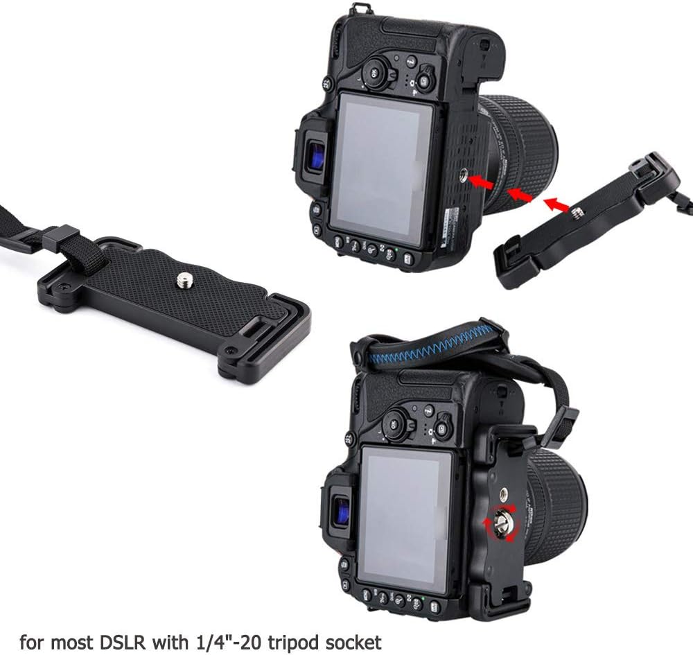 JJC Handschlaufe für DSLR Kamera Canon Nikon Olympus Sony Panasonic Pentax(mit U Typ Plate)