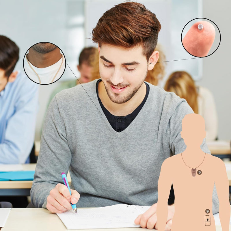 PingaOculto Spion Kopfhörer Bluetooth für Prüfung Mini Nano Unsichtbare Kopfhörer für Handy mit Mikr