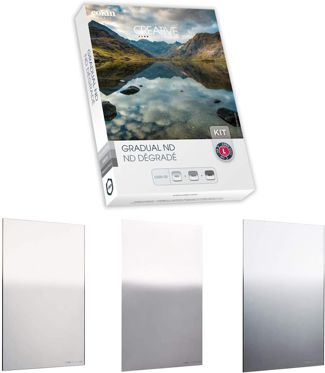 Cokin WWZZU300-02 Gradual ND Kit Creative Filter System Z-Serie grau Gradual ND Kit Single, Gradual