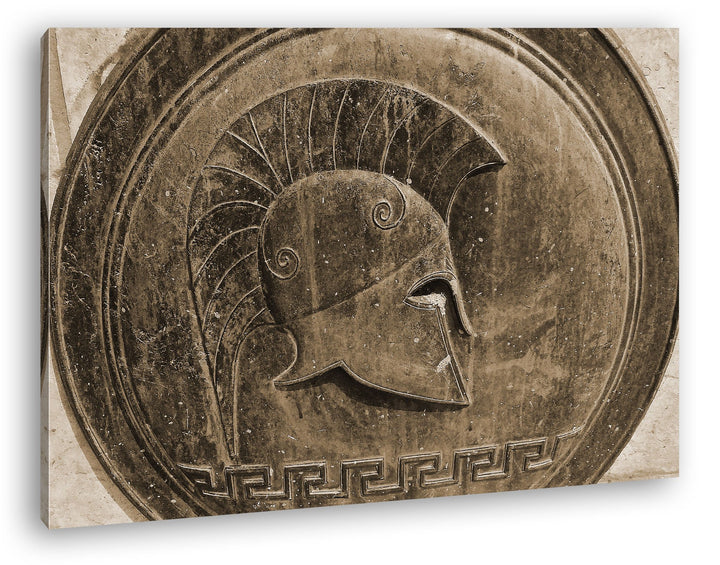 deyoli altes römisches Bronzerelief Gladiator Format: 80x60 Effekt: Sepia als Leinwandbild, Motiv fe