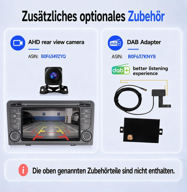 Linux Autoradio Blitzstart für Audi A3 S3 RS3 8P 2003-2012 Wireless CarPlay/Android Auto/Bluetooth/A