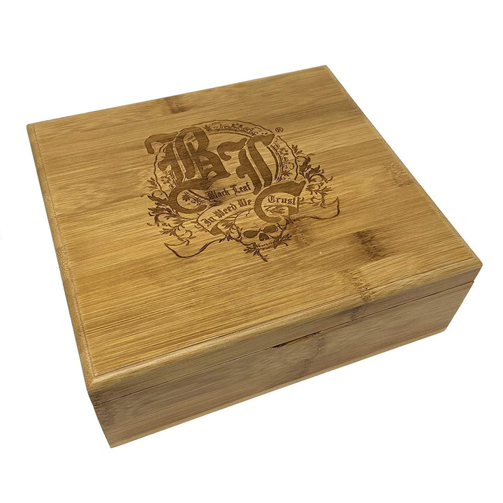 Black Leaf Aufbewahrungsbox, Bambus, braun, M