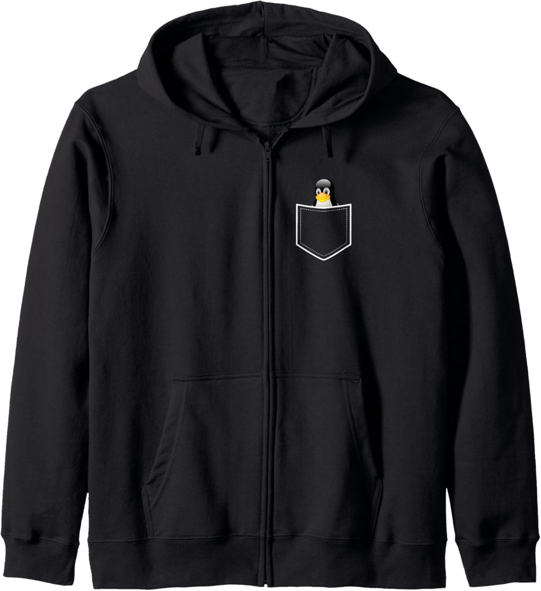 Linux Pinguin Tux Weiss Kapuzenjacke