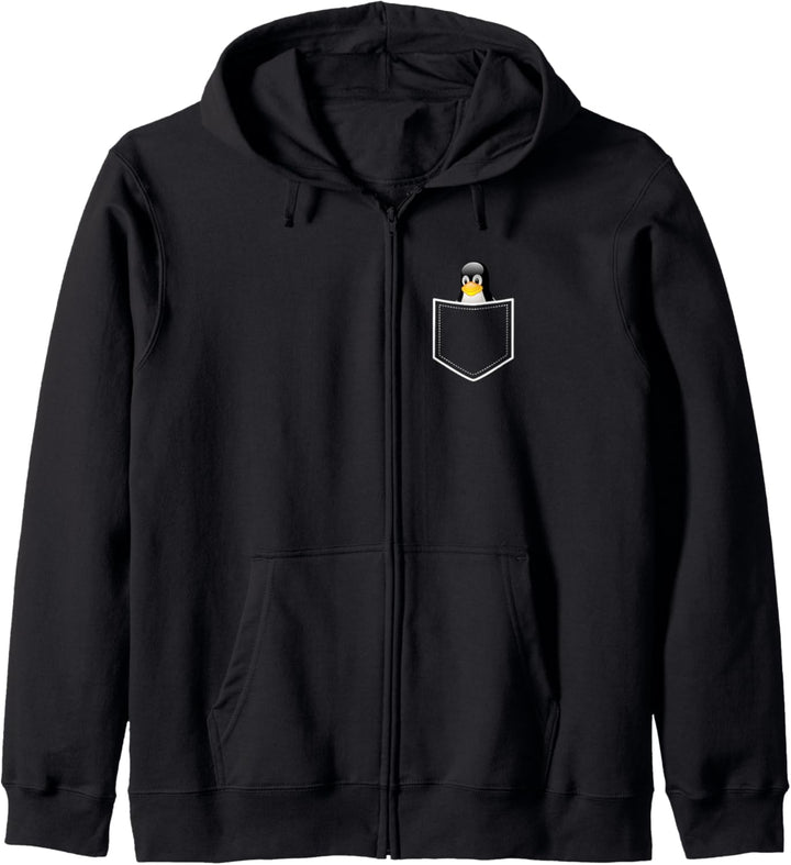 Linux Pinguin Tux Weiss Kapuzenjacke