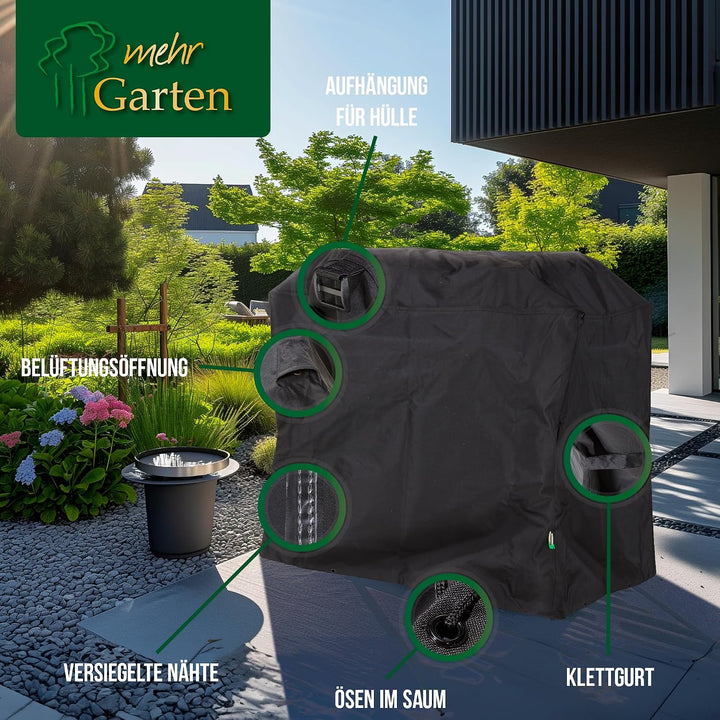 Grillabdeckung 132x66x117 cm, Schutzhülle Grill Rechteckig Rechteckig: 132(B)x66(T)x117(H) cm, Recht