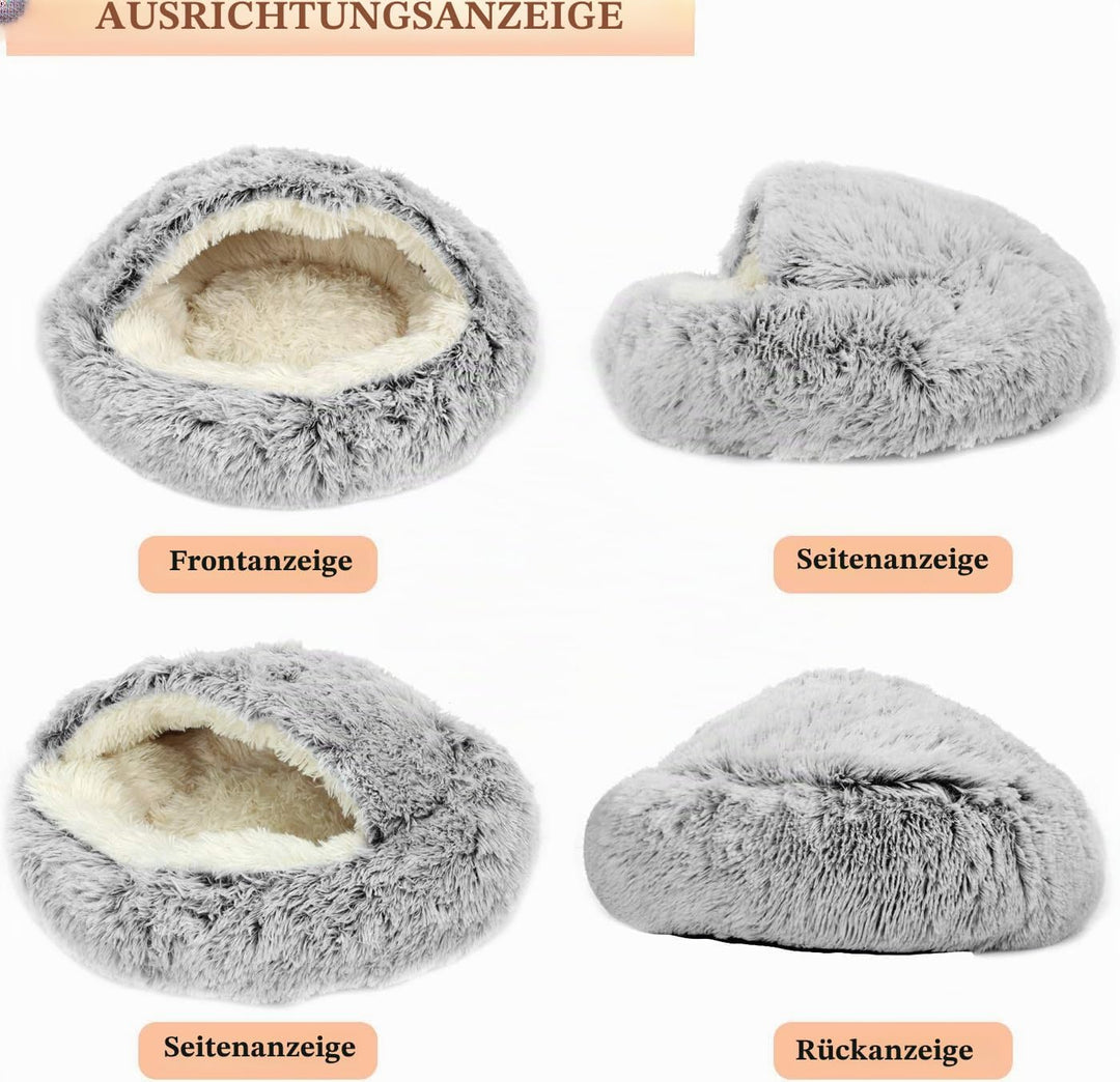 Flauschig Hundebett Muschelform Katzenbett Warm Tierbett Haustierbett Waschbar Hundesofa Katzensofa