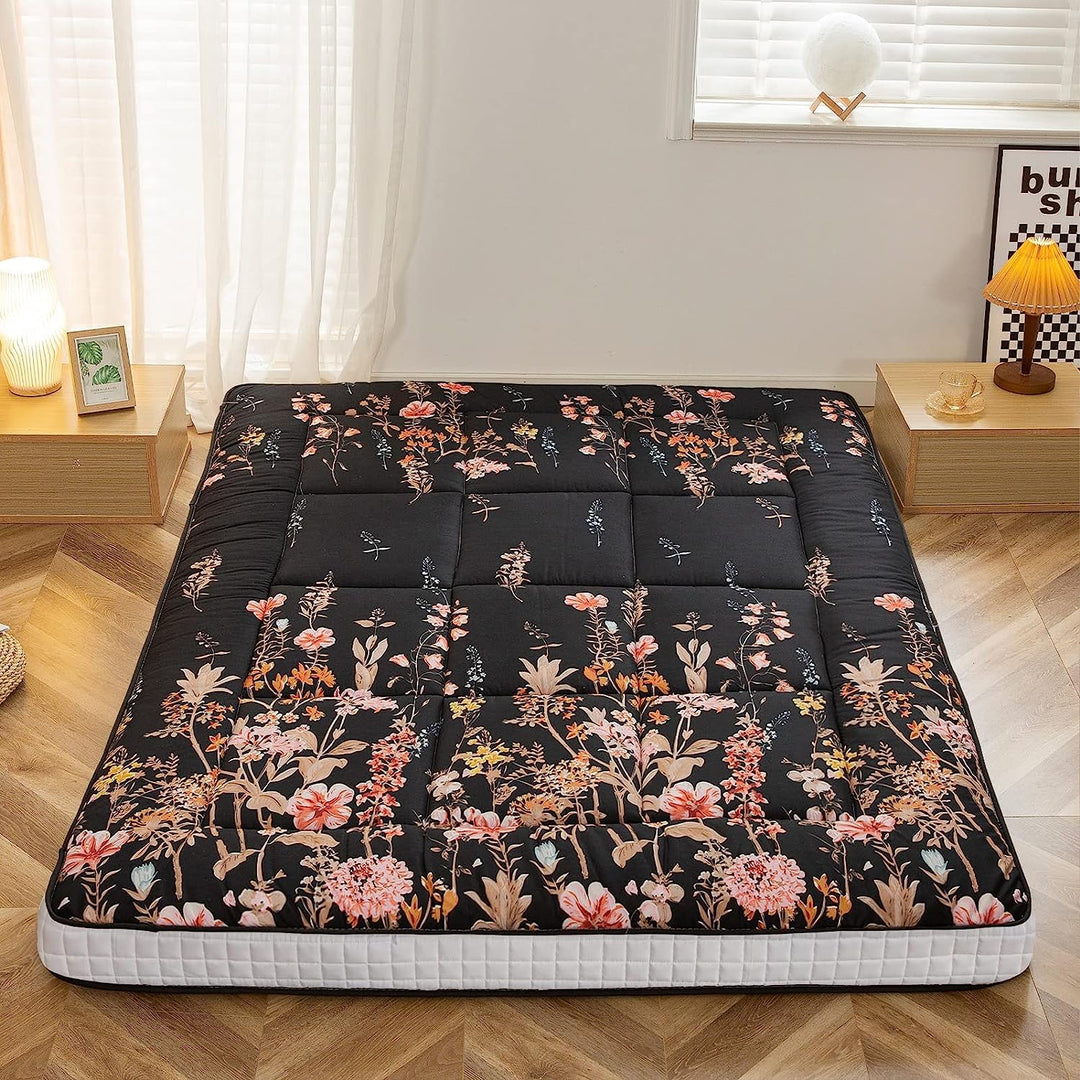 MAXYOYO Futon-Matratze, Gepolstert Japanische Bodenmatratze Gesteppte Bett Matratzenauflage, Extra D