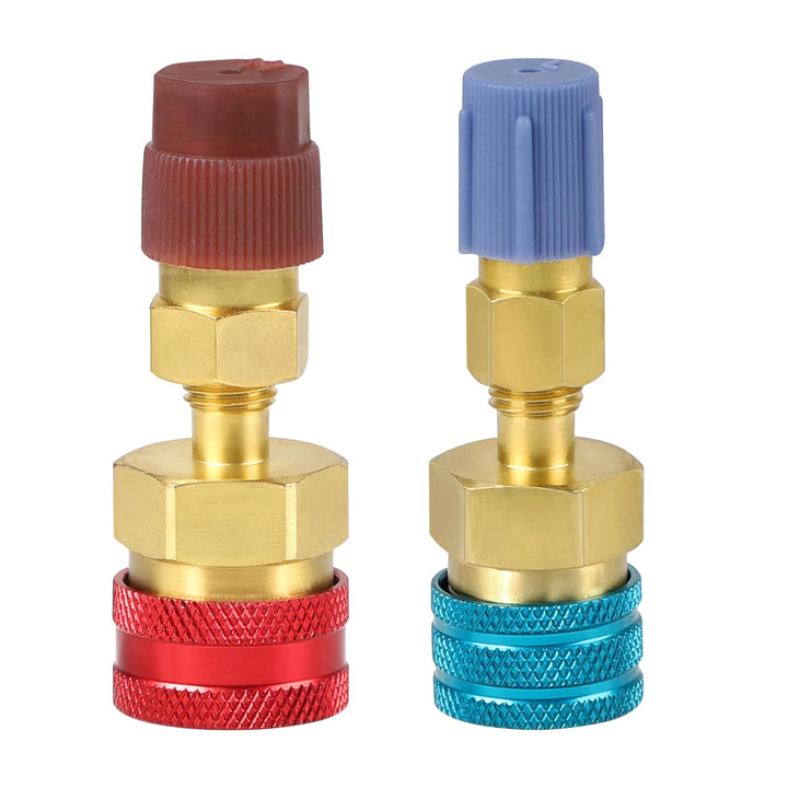DBREAKS R1234yf-auf-R134a-Adapter, Messing Schnellkupplungssatz, High/Low Side Schnellkupplung Adapt