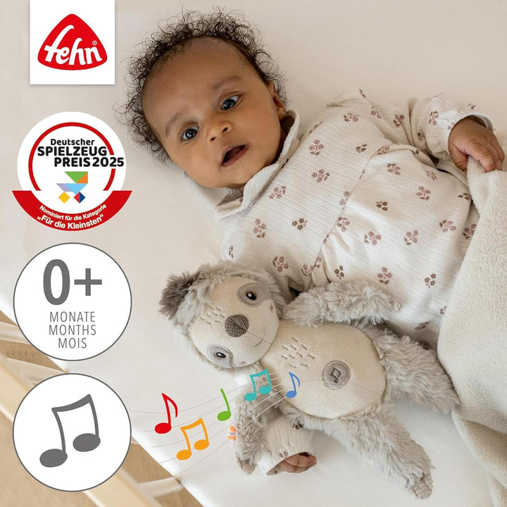 Fehn Einschlafhilfe Faultier – Baby Einschlafhilfe mit Soundmodul: Faultier Kuscheltier mit entnehmb