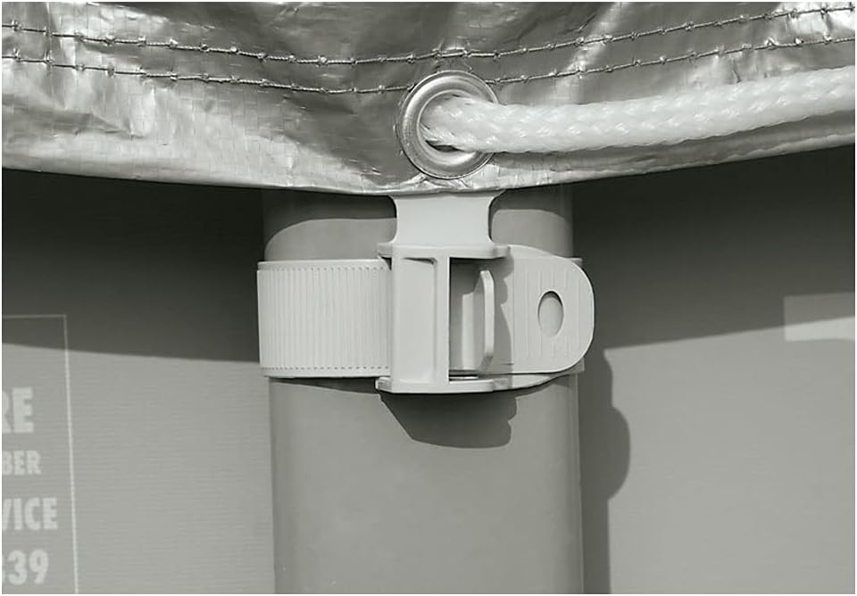 Intex Deluxe Pool Cover - Poolabdeckplane Deluxe - Ø 488 cm - Für Ultra Frame Pool Grau 488 cm