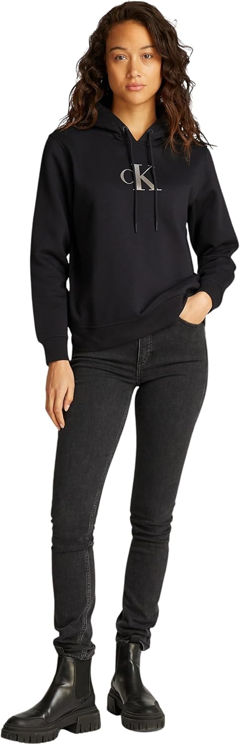 Calvin Klein Pullover & Westen-Sweat/Jacke Streetwear Frau 3XL Grosse Grössen Schwarz (Ck Black), 3X