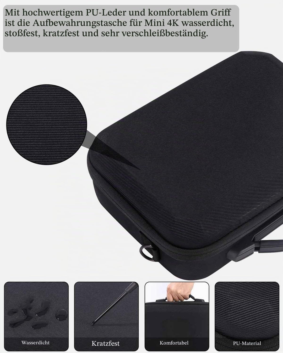 Tasche für DJI Mini 4K/2 SE Drohne, Tragbare Tragetasche für Drohne, RC-N1C Fernsteuerung, Propeller