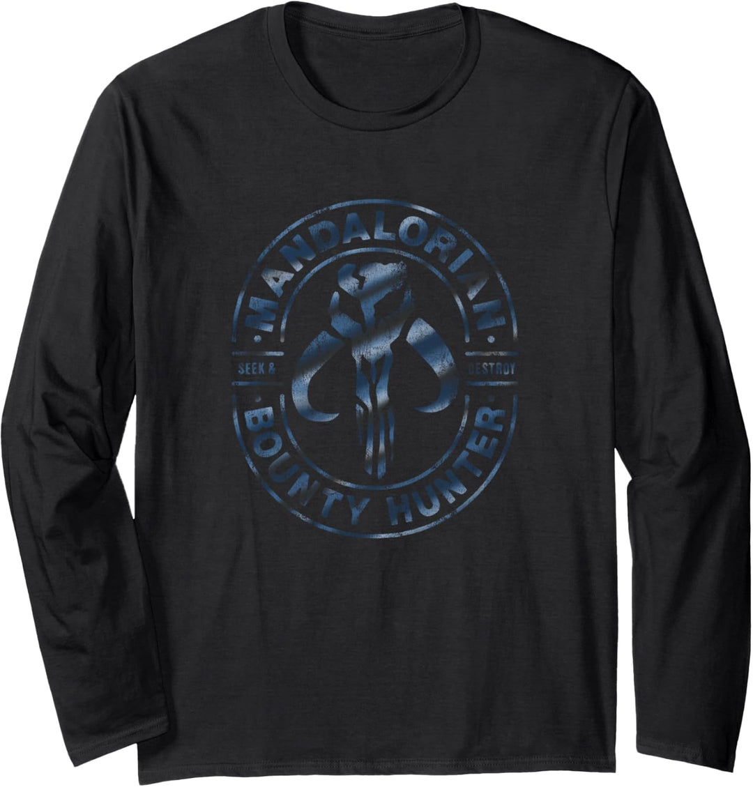 Star Wars The Mandalorian Bounty Hunter Stamp Langarmshirt
